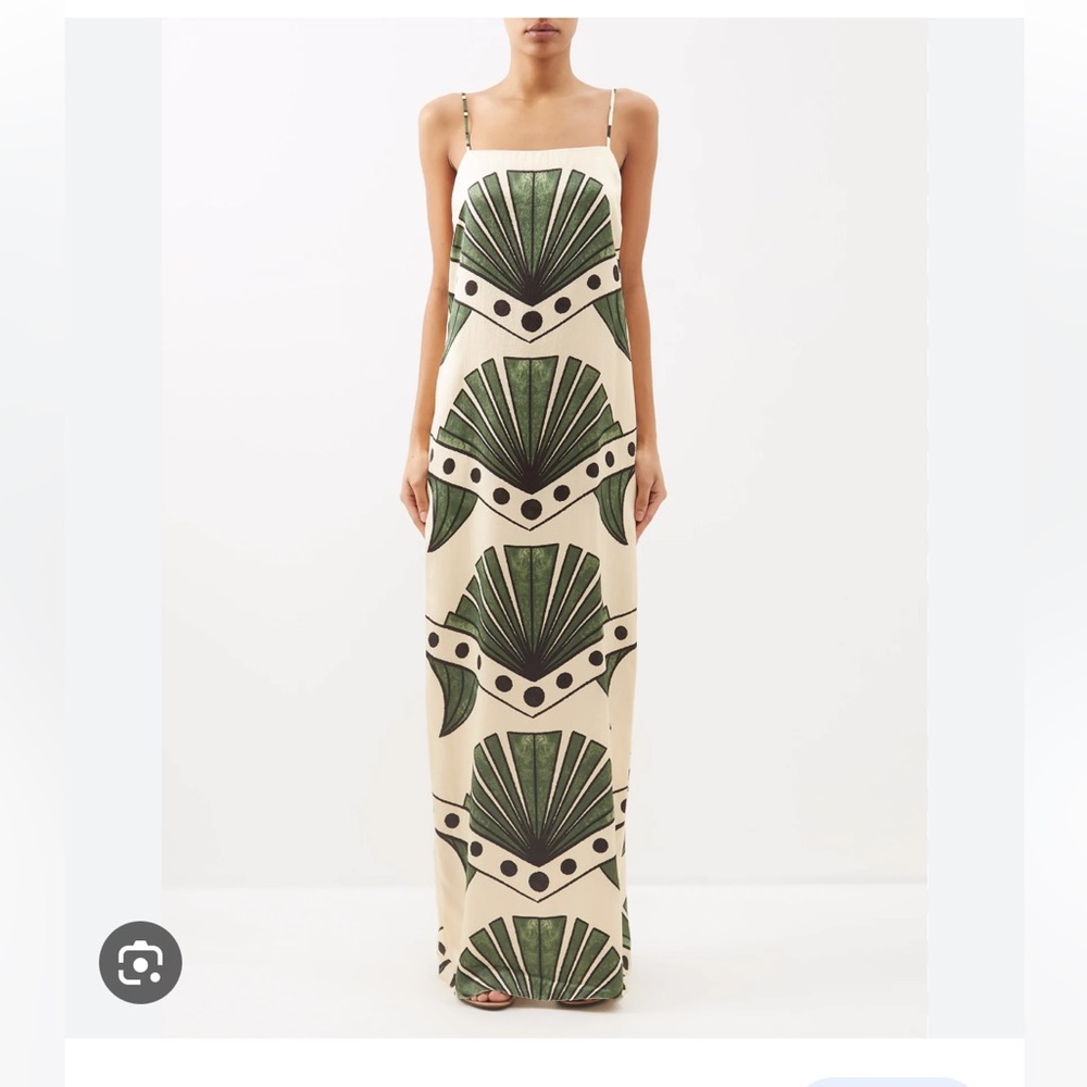 Johanna Ortiz Eras of Palm Silk Charmeuse Maxi Dress